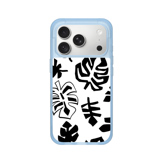 Monochrome jungle leaves
