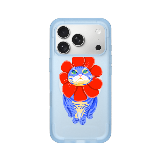 flower cat red and blue