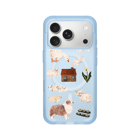 A farm with sheep