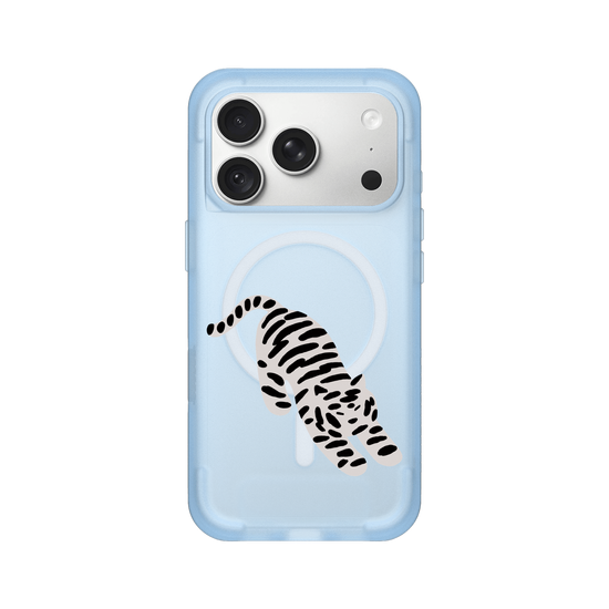 A Stretching white tiger