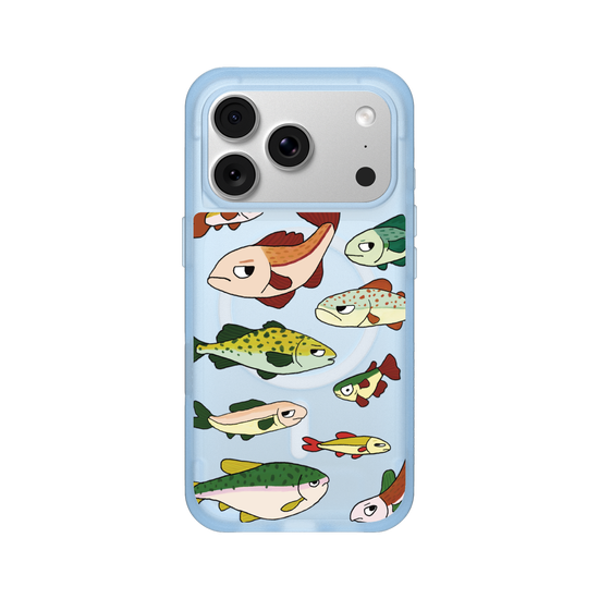 Étui transparent pour poisson grincheux, mignon et original