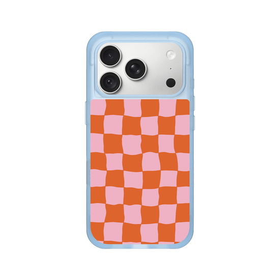 Sunset Sherbet Wonky Checkered Design