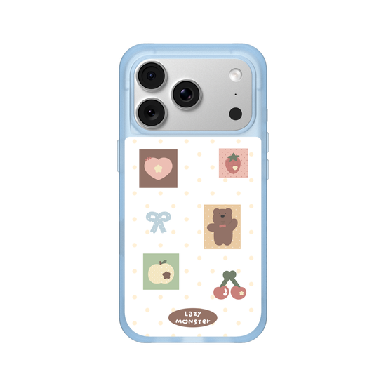 Lazy Monster Dot Sticker Phone Case 01.