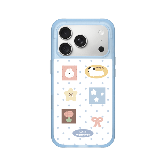 Lazy Monster Dot Sticker Phone Case 02.