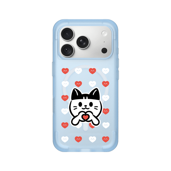meow meow loves - red heart
