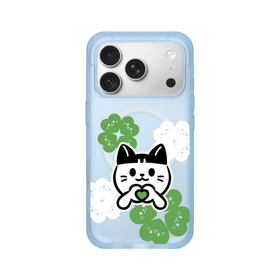 meow meow loves - green heart