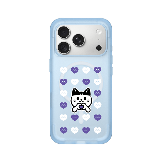 meow meow loves - purple heart