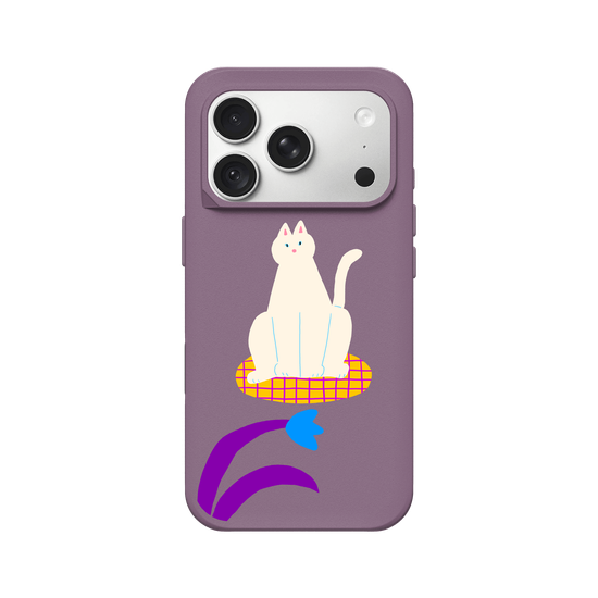 cat and flowers