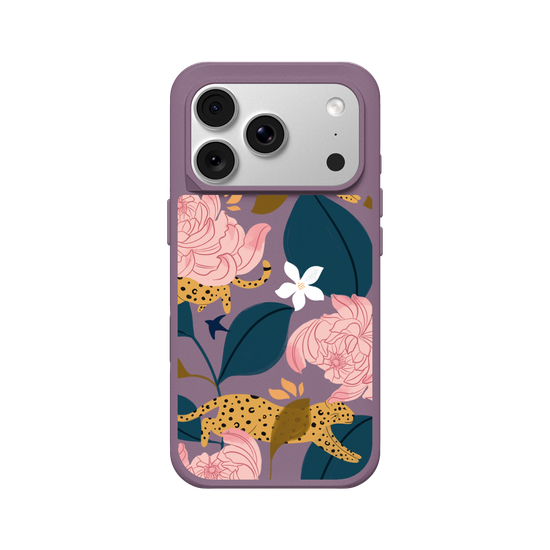 Leopard and flowers