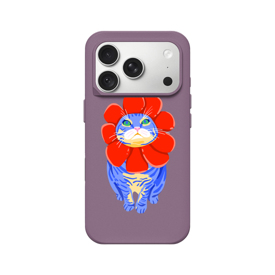 flower cat red and blue