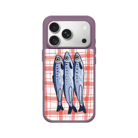 Sardines on Gingham Tablecloth