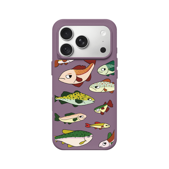 Grumpy, Cute, Quirky Fish - Clear Case