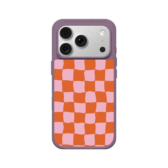 Sunset Sherbet Wonky Checkered Design