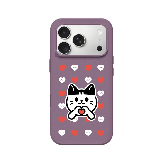 meow meow loves - red heart