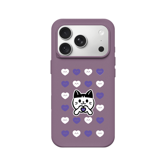 meow meow loves - purple heart