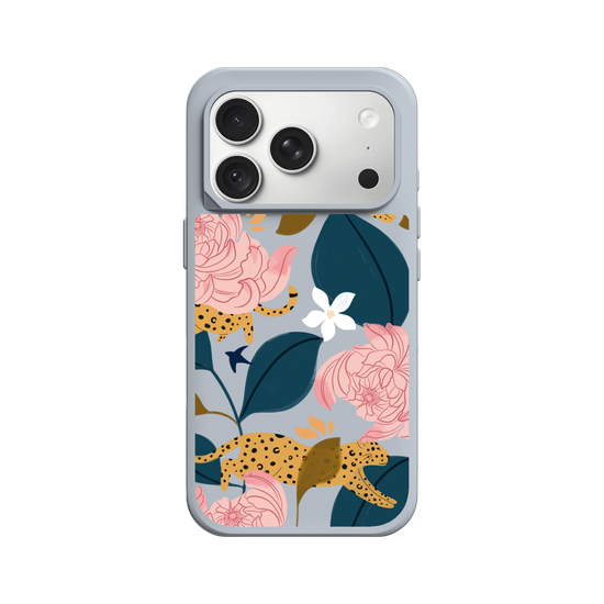 Leopard and flowers
