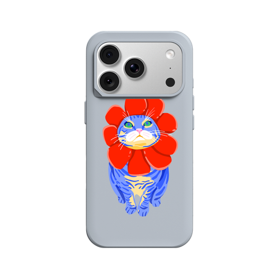 flower cat red and blue