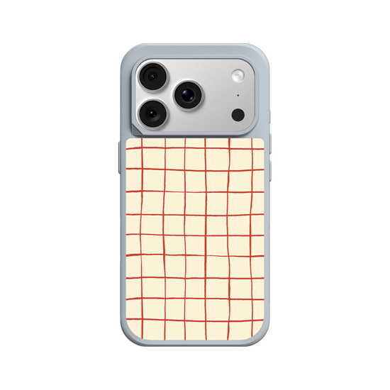 Minimalist Red Wonky Grid