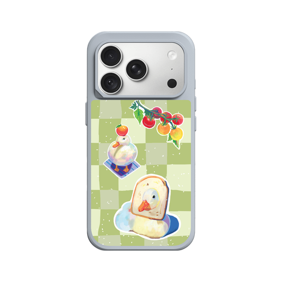 Little Ducks toast in Matcha Background