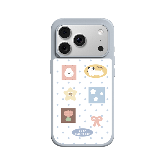 Lazy Monster Dot Sticker Phone Case 02.