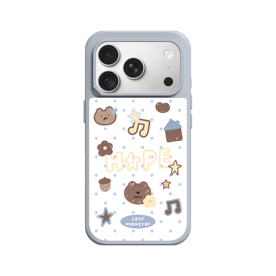 Lazy Monster Dot Sticker Phone Case 04.