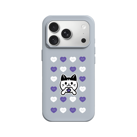 meow meow loves - purple heart