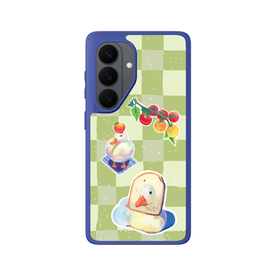 Little Ducks toast in Matcha Background