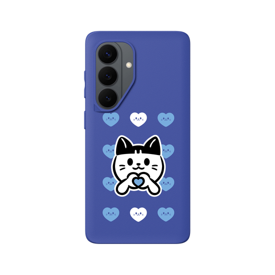 meow meow loves - blue heart