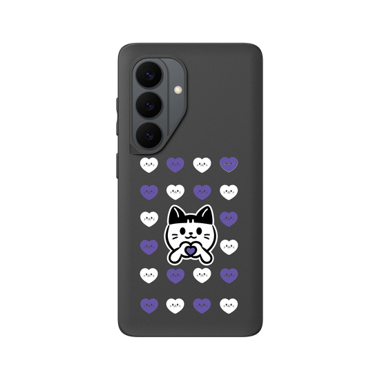 meow meow loves - purple heart