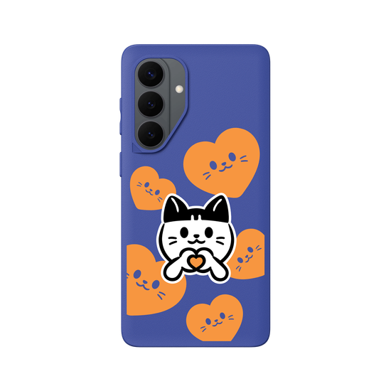 meow meow loves - orange heart