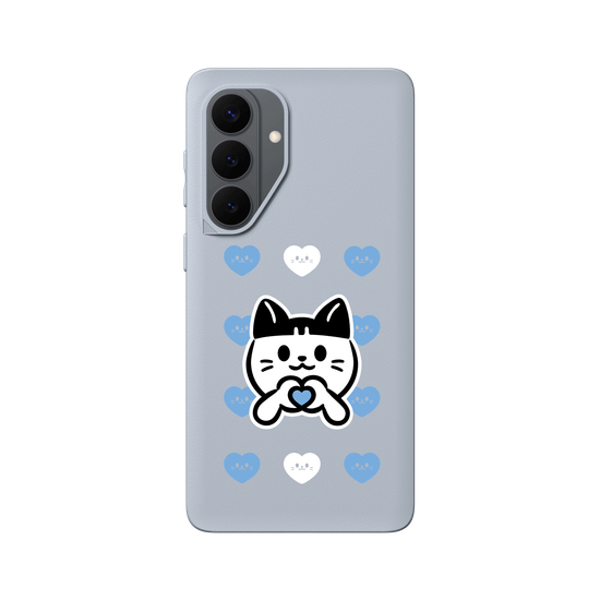 meow meow loves - blue heart