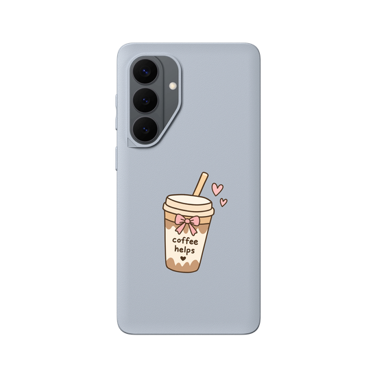Cute Coffee Cup Sticker – Coffee Helps Kawaii Aesthetic