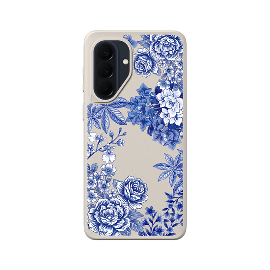 Taiwanese Floral Fabric · Blue & White