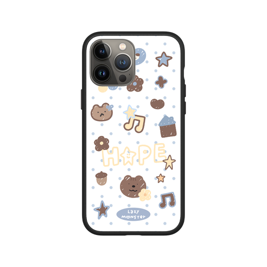 Lazy Monster Dot Sticker Phone Case 04.