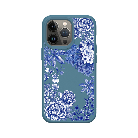 Taiwanese Floral Fabric · Blue & White