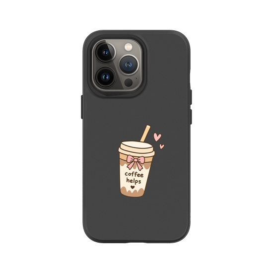 Cute Coffee Cup Sticker – Coffee Helps Kawaii Aesthetic