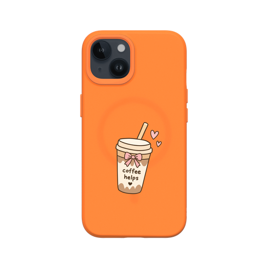 Cute Coffee Cup Sticker – Coffee Helps Kawaii Aesthetic