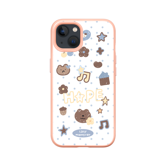 Lazy Monster Dot Sticker Phone Case 04.