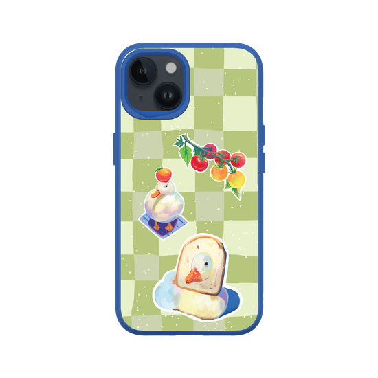 Little Ducks toast in Matcha Background
