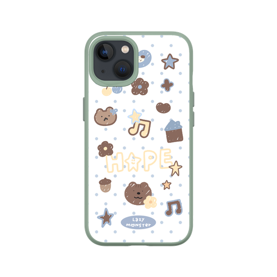 Lazy Monster Dot Sticker Phone Case 04.