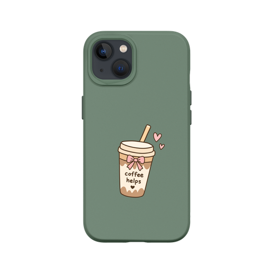 Cute Coffee Cup Sticker – Coffee Helps Kawaii Aesthetic