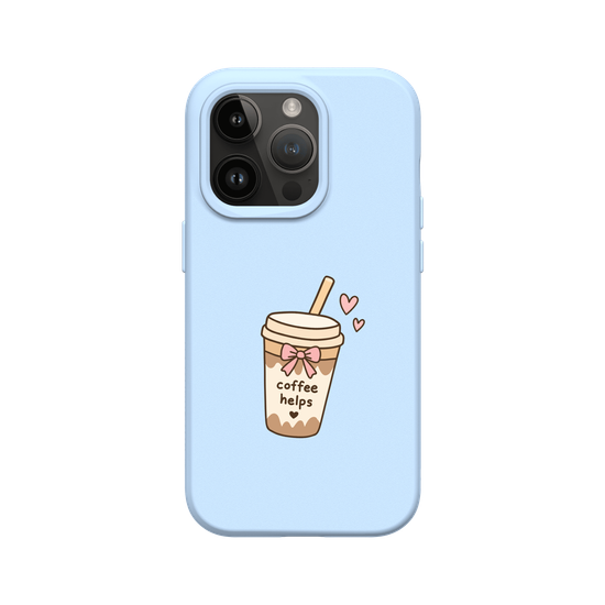 Cute Coffee Cup Sticker – Coffee Helps Kawaii Aesthetic