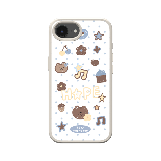 Lazy Monster Dot Sticker Phone Case 04.