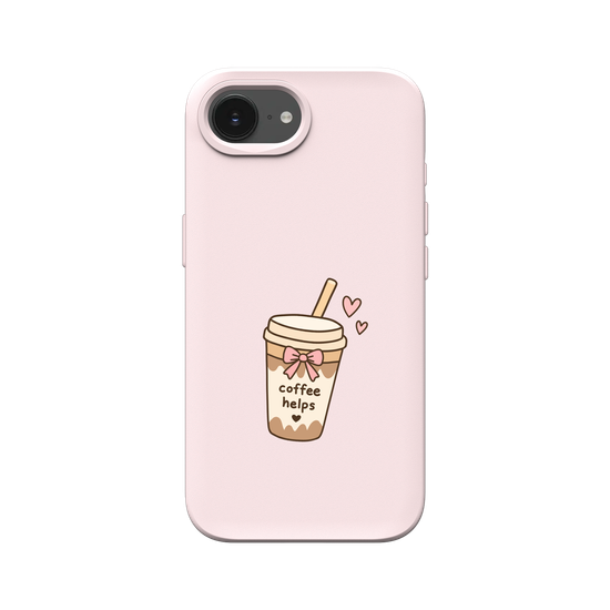 Cute Coffee Cup Sticker – Coffee Helps Kawaii Aesthetic