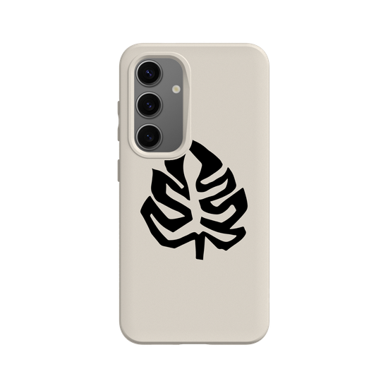 Monstera jungle leaf black