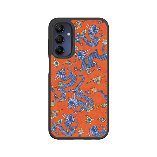 Dragon dessiné à la main - Bleu et orange