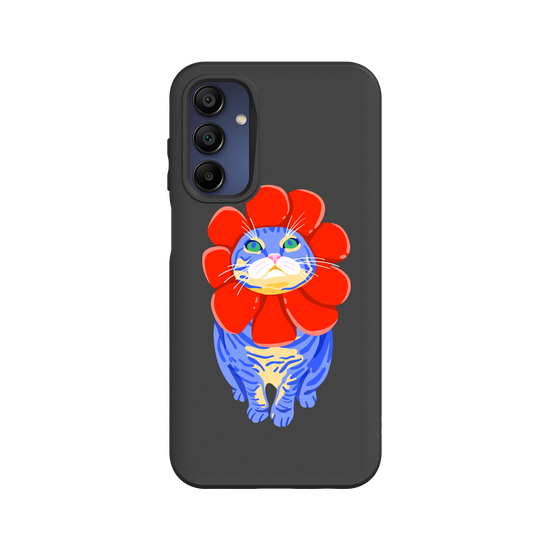 flower cat red and blue