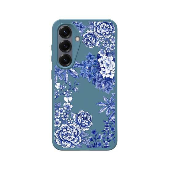 Taiwanese Floral Fabric · Blue & White