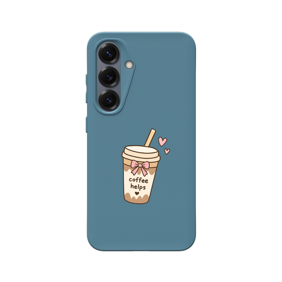Cute Coffee Cup Sticker – Coffee Helps Kawaii Aesthetic