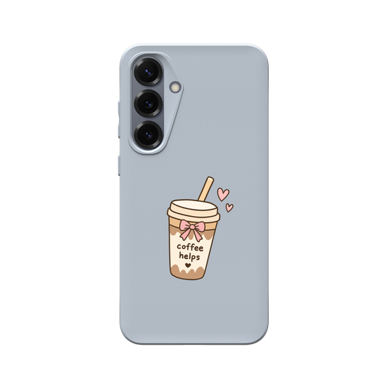 Cute Coffee Cup Sticker – Coffee Helps Kawaii Aesthetic
